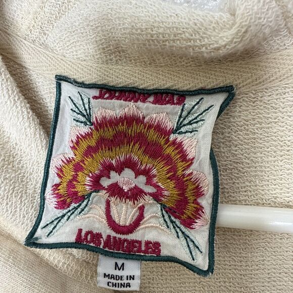 Johnny Was Flore Tiered Zip Front Hoodie Boho Chic Women’s Size M Sweatshirt - Picture 3 of 14